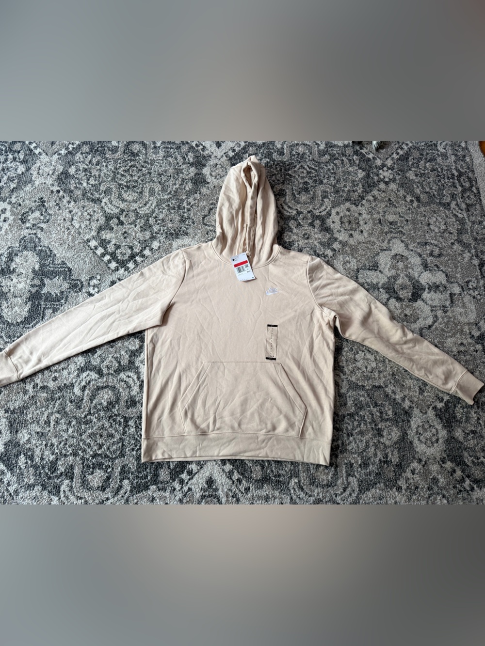 NWT Nike Women's Hoodie in light tan with White Swoosh